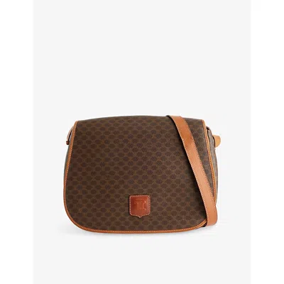 Reselfridges Womens  Pre-loved Celine Macadam Canvas Cross-body Bag In Brown