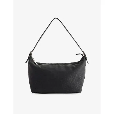 Reselfridges Womens  Pre-loved Celine Macadam Canvas Shoulder Bag In Black