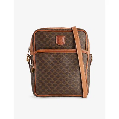 Reselfridges Womens  Pre-loved Celine Macadam Coated Canvas Cross Body Bag In Brown