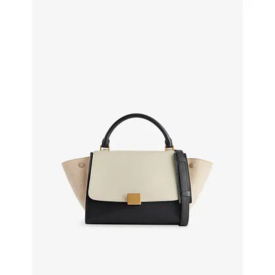 Reselfridges Womens  Pre-loved Celine Medium Tri-color Trapeze Leather Tote Bag In Multi