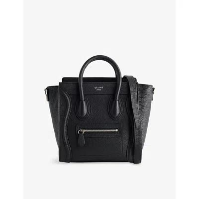 Reselfridges Womens  Pre-loved Celine Nano Luggage Leather Tote Bag In Black