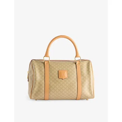 Reselfridges Womens  Pre-loved Celine Vintage Boston Coated Canvas Top Handle Bag In Sand