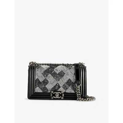 Reselfridges Womens  Pre-loved Chanel Boy Flap Leather Shoulder Bag