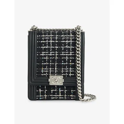 Reselfridges Womens  Pre-loved Chanel Boy Leather Flap Shoulder Bag In Black