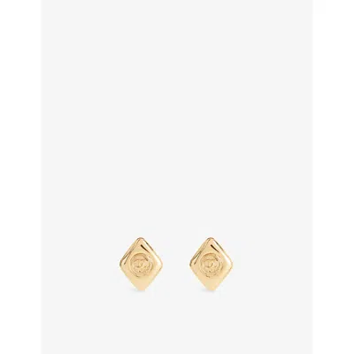 Reselfridges Womens  Pre-loved Chanel Cc Gold-plated Metal Clip-on Earrings
