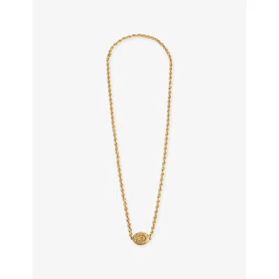 Reselfridges Womens  Pre-loved Chanel Cc-medallion Gold-plated Metal Necklace