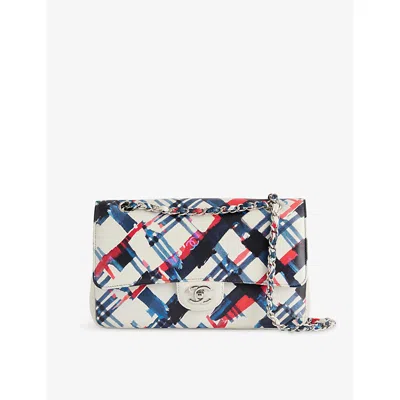 Reselfridges Womens  Pre-loved Chanel Classic Printed Double Flap Leather Shoulder Bag In Multi