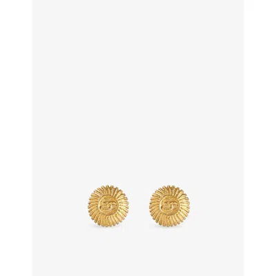 Reselfridges Womens  Pre-loved Chanel Gold-plated Earrings