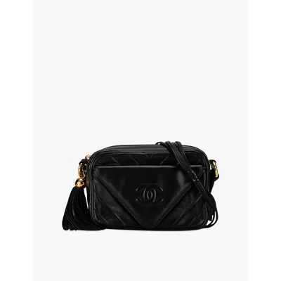 Reselfridges Womens Black Pre-loved Chanel Leather Cross-body Bag