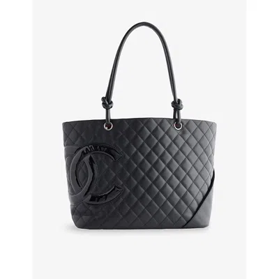 Reselfridges Womens  Pre-loved Chanel Ligne Cambon Leather Tote Bag In Black