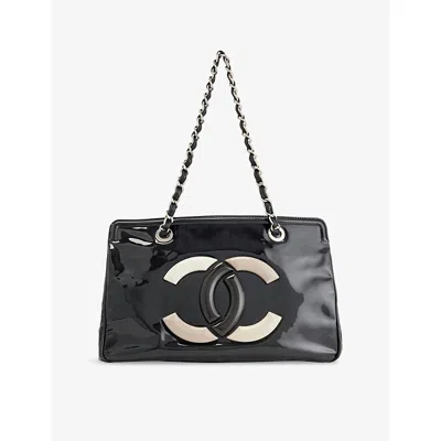 Reselfridges Womens  Pre-loved Chanel Lipstick Small Patent Leather Tote Bag In Black