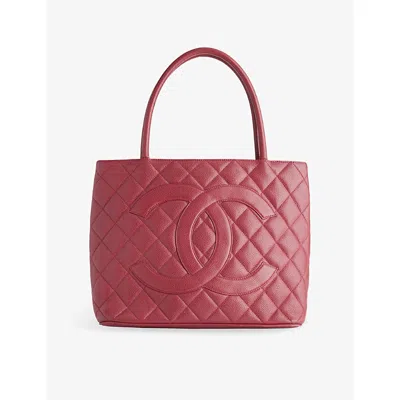 Reselfridges Womens  Pre-loved Chanel Medallion Leather Tote Bag In Red