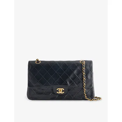 Reselfridges Womens  Pre-loved Chanel Medium Classic Double Flap Bag In Black