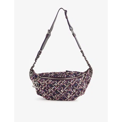Reselfridges Womens  Pre-loved Chanel Sequin Belt Bag In Purple Violet