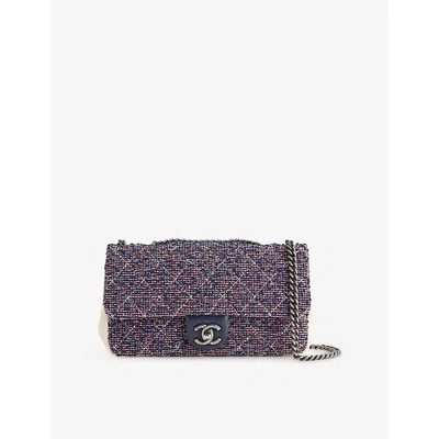 Reselfridges Womens  Pre-loved Chanel Tweed Flap Shoulder Bag