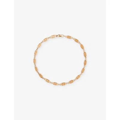 Reselfridges Womens  Pre-loved Dior Cd Logo Link Gold-plated Metal Bracelet