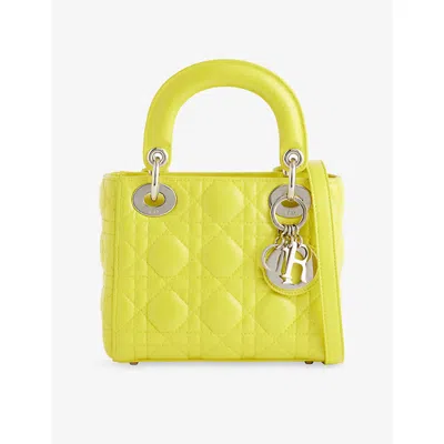 Reselfridges Womens  Pre-loved Dior Lady Dior Diorissimo Canvas Tote Bag In Yellow