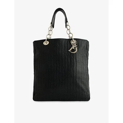 Reselfridges Womens  Pre-loved Dior Lady Dior Large Leather Shopping Tote Bag In Black