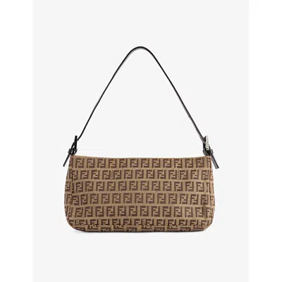 Reselfridges Womens  Pre-loved Fendi Canvas Mini Shoulder Bag