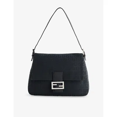 Reselfridges Womens  Pre-loved Fendi Mamma Forever Canvas Shoulder Bag In Blue