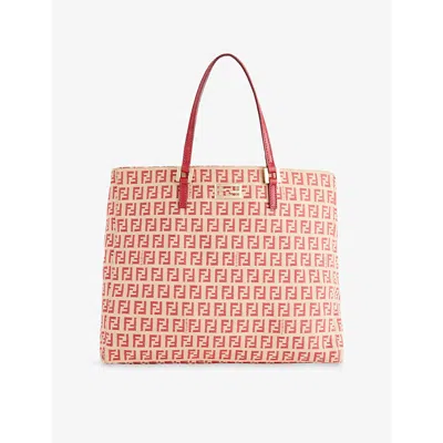 Reselfridges Womens  Pre-loved Fendi Zucchino Canvas Tote Bag In Brown