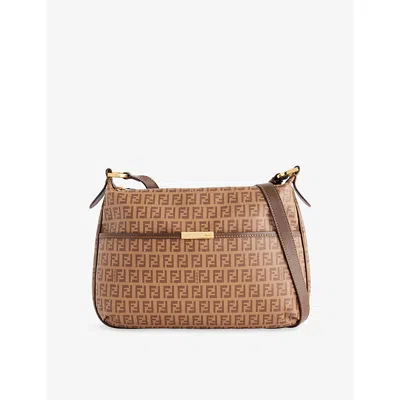 Reselfridges Womens  Pre-loved Fendi Zucchino Ff Canvas Messenger Bag In Brown