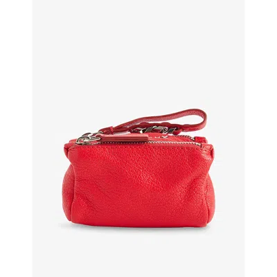 Reselfridges Womens  Pre-loved Givenchy Pandora Leather Wristlet Clutch Bag In Red