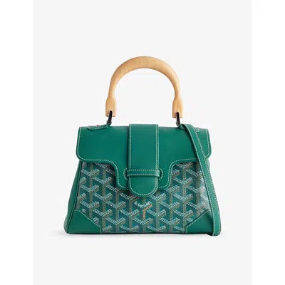 Reselfridges Womens  Pre-loved Goyard Saigon Coated-canvas Top-handle Bag In Green