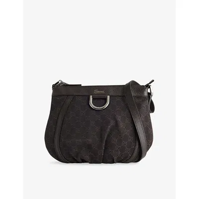 Reselfridges Womens  Pre-loved Gucci Abbey D Ring Canvas Cross Body Bag