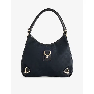 Reselfridges Womens  Pre-loved Gucci Abbey D-ring Canvas Hobo Bag In Green