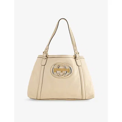 Reselfridges Womens  Pre-loved Gucci Dialux Britt Leather Tote Bag