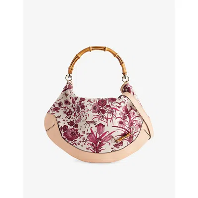 Reselfridges Womens  Pre-loved Gucci Flora Peggy Canvas Shoulder Bag