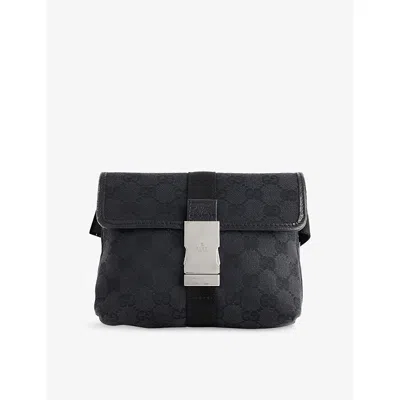 Reselfridges Womens  Pre-loved Gucci Gg Canvas Belt Bag In Black