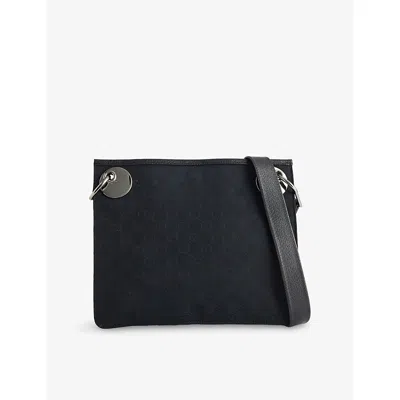 Reselfridges Womens  Pre-loved Gucci Gg Eclipse Canvas Crossbody Bag In Blue