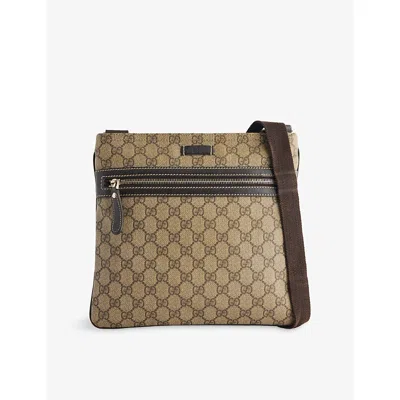 Reselfridges Womens  Pre-loved Gucci Gg Supreme Canvas Cross-body Bag