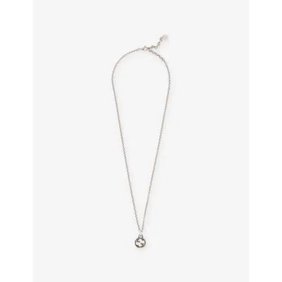 Reselfridges Womens  Pre-loved Gucci Interlocking G Sterling-silver Pendant Necklac