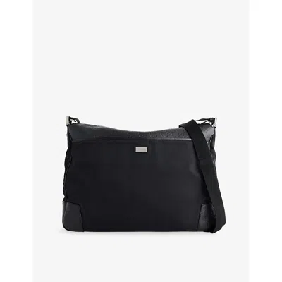 Reselfridges Womens  Pre-loved Gucci Nylon Crossbody Bag In Black