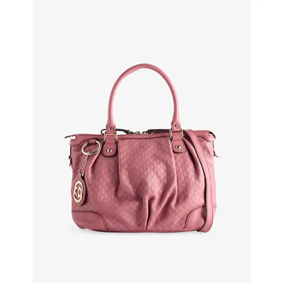 Reselfridges Womens  Pre-loved Gucci Sukey Leather Top Handle Bag In Pink