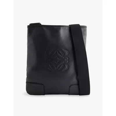 Reselfridges Womens  Pre-loved Loewe Anagram Leather Cross-body Bag In Black