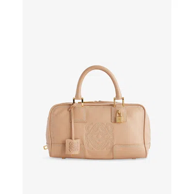 Reselfridges Womens  Pre-loved Loewe Leather Amazona Top Handle Bag In Brown