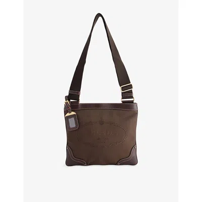 Reselfridges Womens  Pre-loved Prada Canapa Logo Canvas Cross-body
