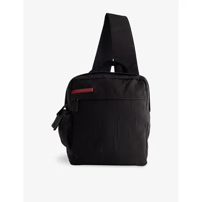 Reselfridges Womens  Pre-loved Prada Sport Woven Sling Bag In Black