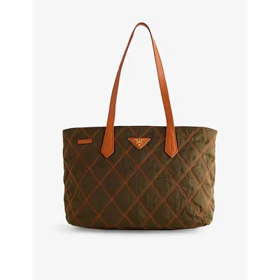 Reselfridges Womens  Pre-loved Prada Tessuto Impuntu Quilted Tote Bag