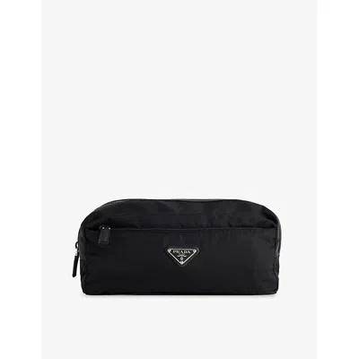 Reselfridges Womens  Pre-loved Prada Tessuto Travel Woven Pouch In Black