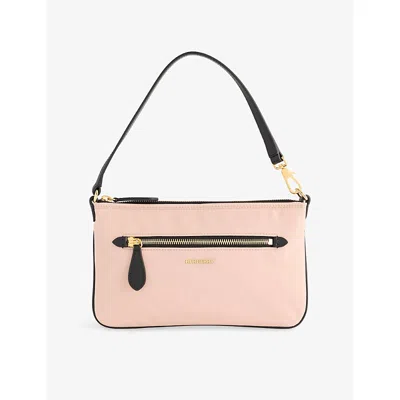 Reselfridges Womens  Pre-loved Burberry Zip Pouch Nylon Shoulder Bag In Rose Beige