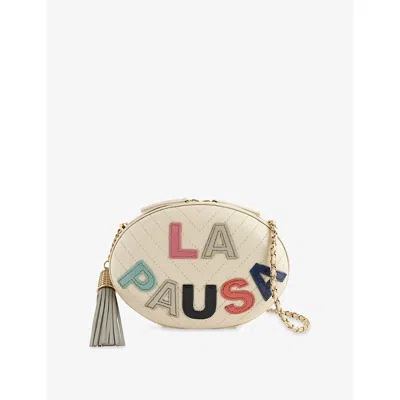 Reselfridges Womens  Pre-loved Chanel La Pausa Leather Evening Clutch Bag In White