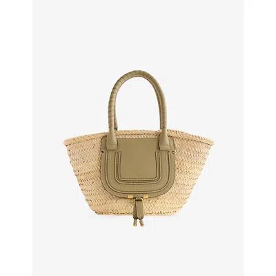 Reselfridges Womens  Pre-loved Chloé Marcie Raffia Basket Tote Bag In Beige