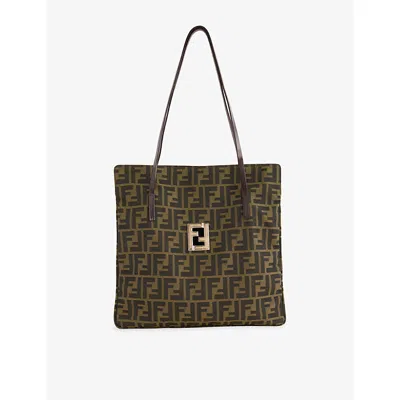 Reselfridges Womens  Pre-loved Fendi Zucca Canvas Tote Bag In Brown