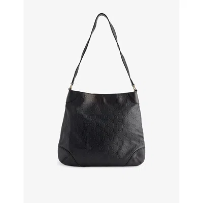 Reselfridges Womens Black Pre-loved Gucci Guccissima Leather Shoulder Bag