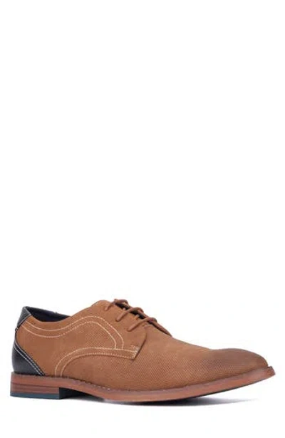 Reserve Footwear Textured Plain Toe Derby In Brown